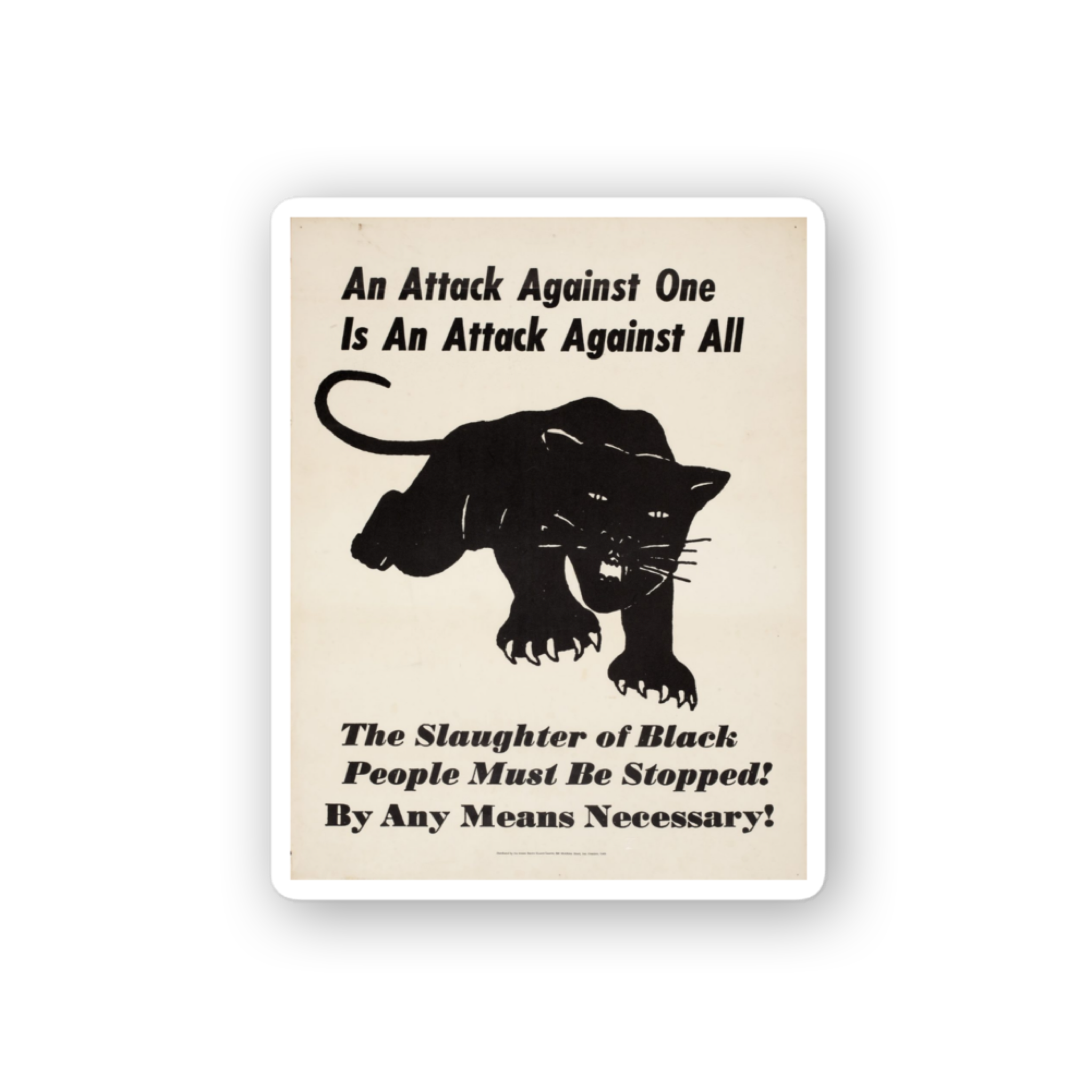 Black Panther Party poster sticker