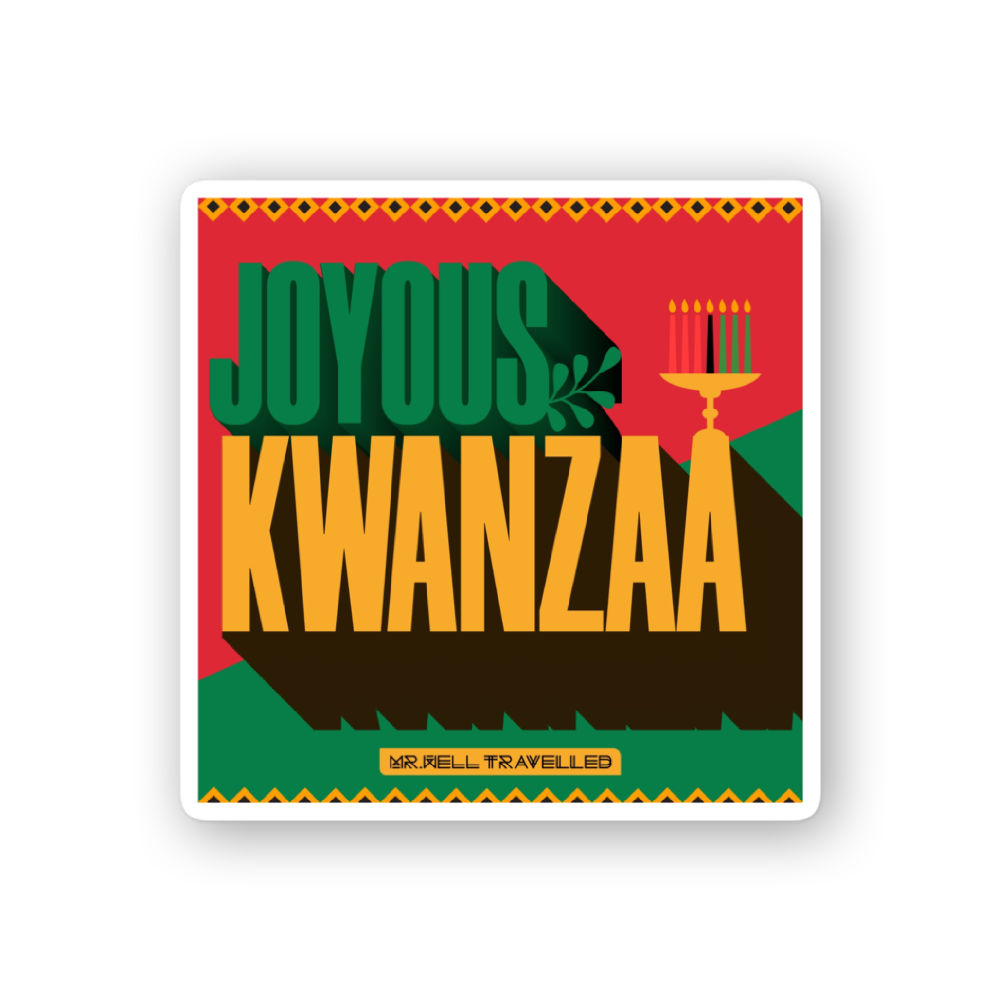 Joyous Kwanzaa sticker