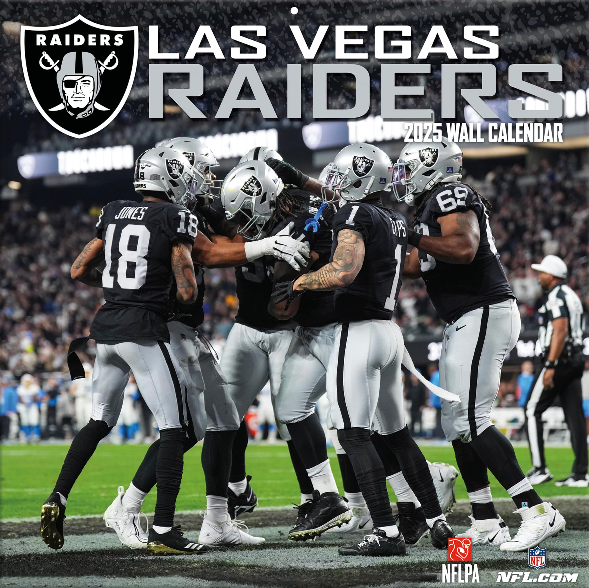 Raiders Roster Las Vegas Raiders 2025 12x12 Team Wall Calendar – Mr. Well-Travelled